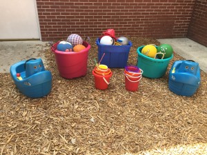 Some of the extra toys for playground use